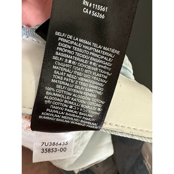 7 For All Mankind Easy Straight Button Fly Light Wash Blue Jeans Women's Size 25 - Picture 11 of 13